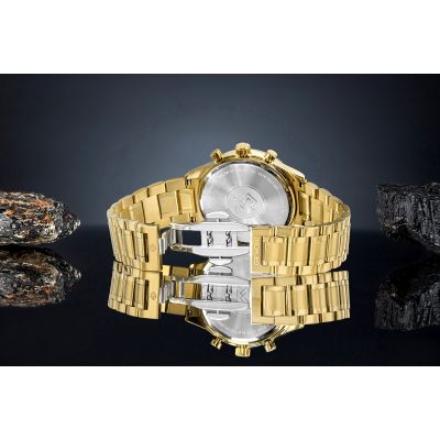 6. Giewont Herrenuhr Chronograph Saphir Gold Blau GW6310-B5