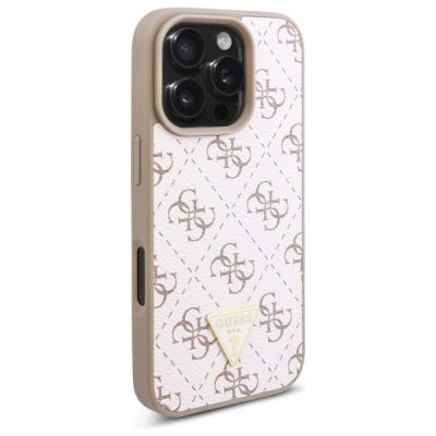 4. Guess New 4G Triangle Case für iPhone 16 Pro – Weiß
