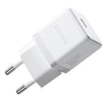 Baseus Palm 1C 20W Wandladegerät (mit Baseus Mini White USB-C 60W (20V/3A) 1m Kabel) - Weiß