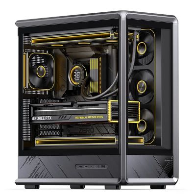 11. Jonsbo D401 PC- , Midi-Tower, ATX, gehärtetes Glas - schwarz