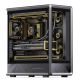 11. Jonsbo D401 PC- , Midi-Tower, ATX, gehärtetes Glas - schwarz