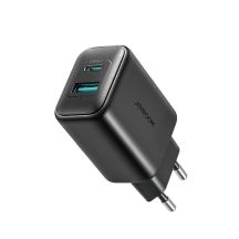 Joyroom JR-TCF13 Netzwerkladegerät USB-C / USB-A 25W SFC / PPS / PD - Schwarz