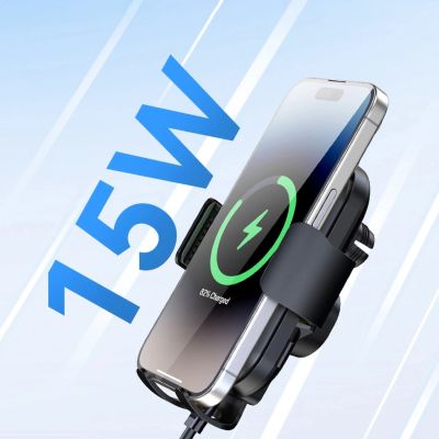 11. Wozinsky WUMID Auto-Armaturenbrett-Telefonhalterung mit 15 W induktivem Ladegerät, Schwarz