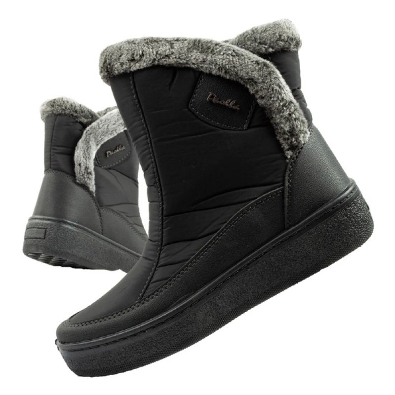 Easy Way Winterstiefel Schneestiefel Damen Stiefeletten isoliert modisch Reißverschluss