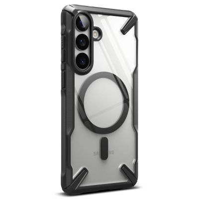 4. Ringke Fusion X Magnetische MagSafe Hülle für Samsung Galaxy S26+ - Transparent Schwarz