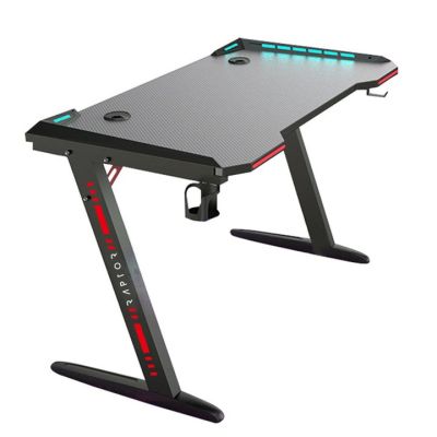 5. Raptor GT100 Gaming-Schreibtisch 120x60cm RGB Schwarz
