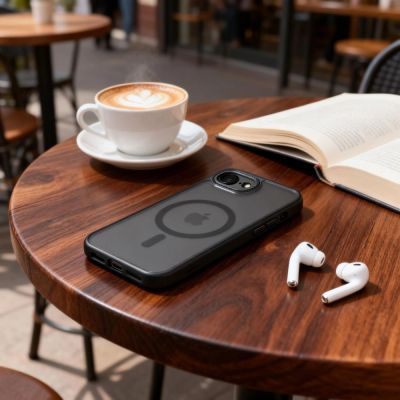 7. Tech-Protect MagCam MagSafe Hülle für iPhone 16e / 17e – Mattschwarz