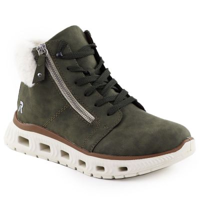Rieker M6014-54 wasserdichte, ultraleichte grüne Damen-Wanderschuhe