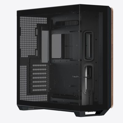 3. APNX V1 PC-Gehäuse, Midi-Tower, ATX, gehärtetes Glas, Holz, schwarz
