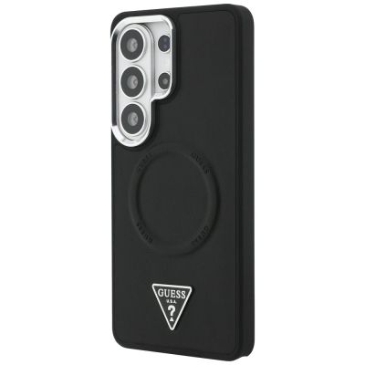 2. Guess MagSafe-Hülle mit geprägtem Ring-Dreieck-Logo für Samsung Galaxy S26 Ultra – Schwarz