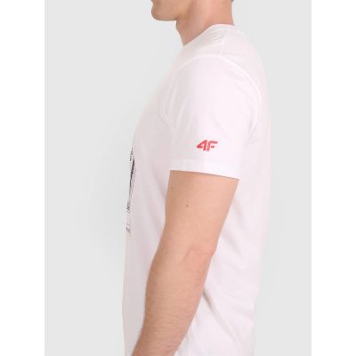 3. Herren-T-Shirt mit Volleyball-Print, Größe 4F 4FRAW25TTSHM3236-10S