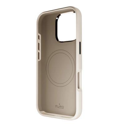 2. Puro Icon Mag Pro MagSafe Silikonhülle für iPhone 16 Pro – Beige