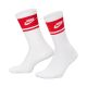 2. Nike Everyday Elevated Crew Socken, 3 Paar, Weiß und Rot, IM7949 900