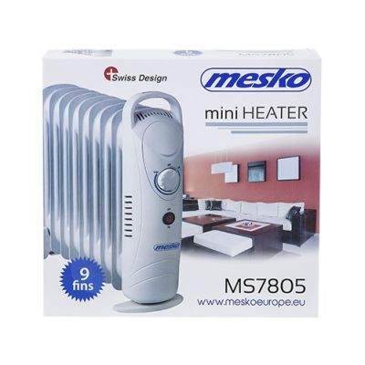 6. Ölradiator MESKO MS 7805 mit 9 Rippen (1000 W; 9; weiß)