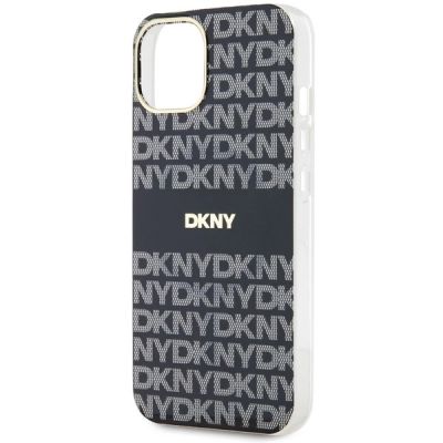 6. DKNY IML Mono & Stripe MagSafe Hülle für iPhone 15/14/13 – Schwarz