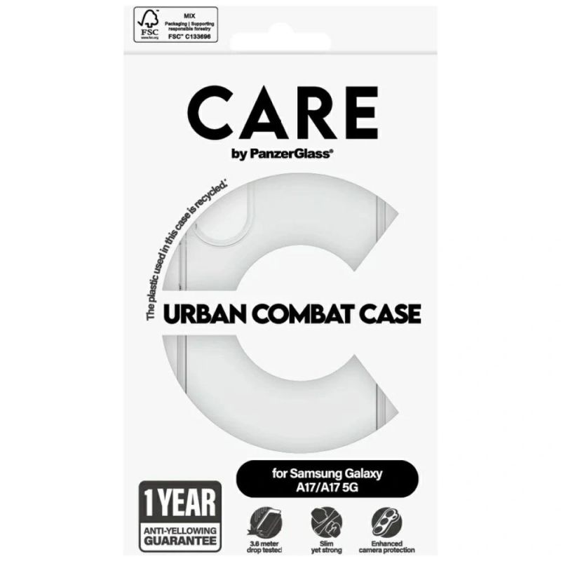 4. CARE by PanzerGlass Flagship Urban Combat Hülle für Samsung Galaxy M17 5G / A17 / A17 5G - Transparent