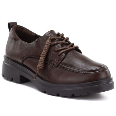 Damenschuhe aus braunem Leder, Jezzi JH03-3