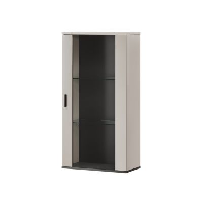 Hängevitrine S2 SOHO 60x29x112 Kaschmir+Schwarz