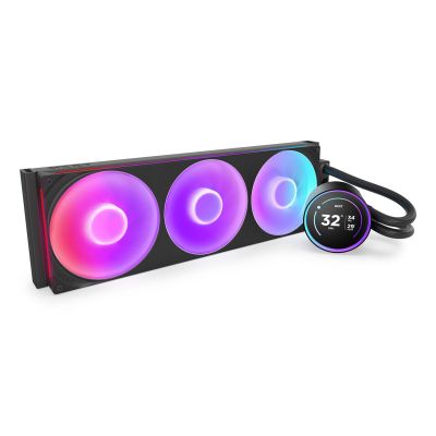 2. NZXT Kraken Elite 420 RGB All-in-One-Flüssigkeitskühler für Prozessoren, 14 cm, Schwarz, 1 Stück.