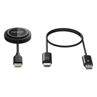7. Manhattan 154468 AV Extender AV-Sender und -Empfänger, Schwarz