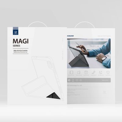 12. Dux Ducis Magi Hülle mit Stifthalter für Samsung Galaxy Tab S10 FE/S9/S9 FE - Schwarz