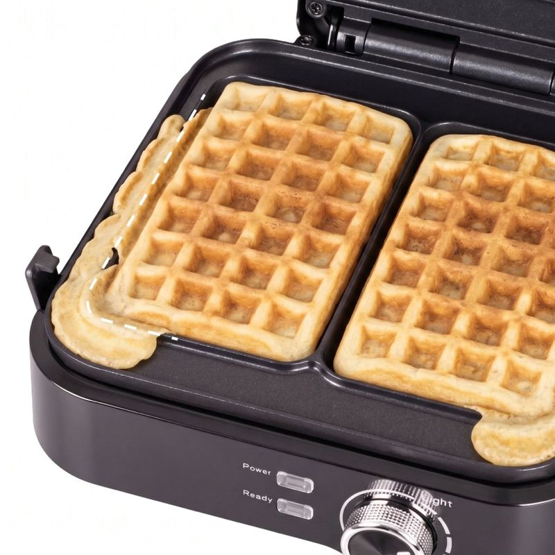 3. ELDOM WA900 WAFFELEISEN 1200-2000W, SANFTE TEMPERATURREGELUNG, DECKELVERRIEGELUNG, HEISSHALTENDER GRIFF
