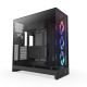 3. NZXT H9 FLOW RGB (2025) MIDI-Tower-Gehäuse mit Sichtfenster, Schwarz