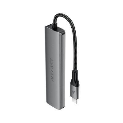 2. Acefast J16 USB-Hub USB-C 5-in-1 HDMI 4K 60Hz PD90W Dockingstation – Grau