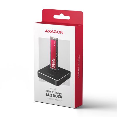 Axagon ADSA-M2C11 Festplatten-Dockingstation USB 3.2 Gen 2 (3.1 Gen 2) Typ-C Schwarz