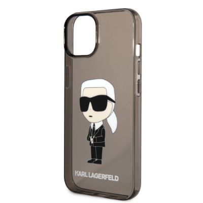 6. Karl Lagerfeld Ikonik Karl Hülle für iPhone 14 Plus – Schwarz
