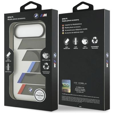 8. BMW M IML Metallknöpfe, dreifarbige Linien, MagSafe-Hülle für iPhone Air – Grau
