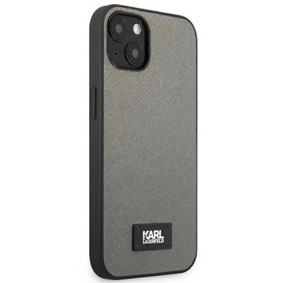 4. Karl Lagerfeld KLHCP13SSFMP2DG iPhone 13 mini 5,4" Hardcase silber / silber Saffiano Plaque