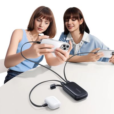 7. Baseus EnerFill FC21 QPow3 Ultra 10000mAh 22,5W Powerbank mit Digitalanzeige und abnehmbarem Kabel - Schwarz
