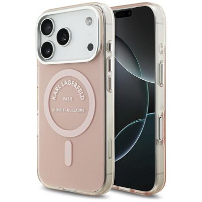 Karl Lagerfeld IML Karl RSG Logo MagSafe Case für iPhone 17 Pro - Pink