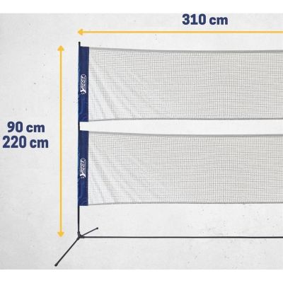 6. BEST SPORTING 4-IN-1 VERSTELLBARES BADMINTON-, TENNIS- UND VOLLEYBALL-SET