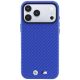 3. BMW M Carbon Metal Logo MagSafe Hülle für iPhone 17 Pro / 18 Pro - Blau