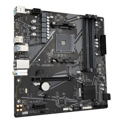 5. Gigabyte B550M K Motherboard (AMD Ryzen 5000 Series AM4 CPUs, bis zu 4733MHz DDR4 (OC), 2xPCIe 3.0 M.2, GbE LAN, USB 3.2 Gen1)