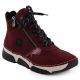 Bordeauxfarbene Damen-Wildlederstiefeletten Rieker 45960-35