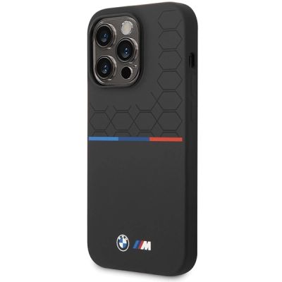 2. BMW Silikon-Musterhülle für iPhone 15 Pro Max – Schwarz