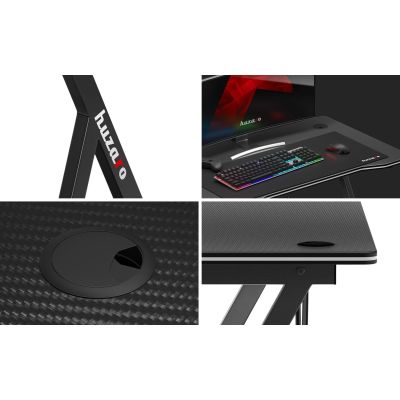 8. Huzaro Hero 1.4 Schwarzer Gaming-Schreibtisch