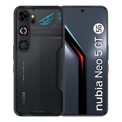 ZTE Nubia NBNEO5GTGBLK Smartphone, 17,3 cm (6,8 Zoll), Hybrid-Dual-SIM, Android 16.0, 5G, USB Typ-C, 12 GB RAM, 256 GB interner Speicher, 6210 mAh Akku, Schwarz