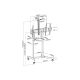 9. Equip Bodenständerhalter 55-100"/1TFT 120kg 1Regal Massiv Einzelhandel (650633)