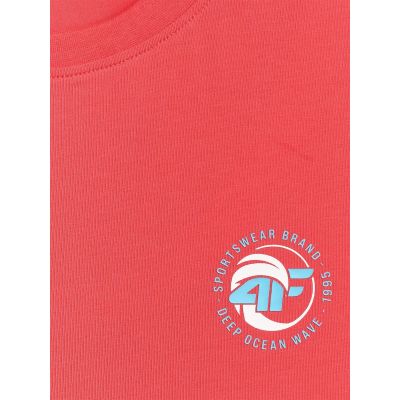 6. Ärmelloses Herren-T-Shirt mit Aufdruck, reguläre Passform, 4F 4FRSS26TSLEM366-10S