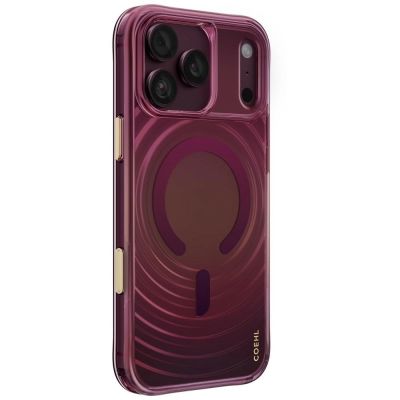 Uniq Coehl Vela Magnetische Ladehülle für iPhone 18 Pro Max / 17 Pro Max – Burgunderrot