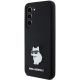 2. Karl Lagerfeld Silikon Choupette Metal Pin Hülle für Samsung Galaxy S23 – Schwarz