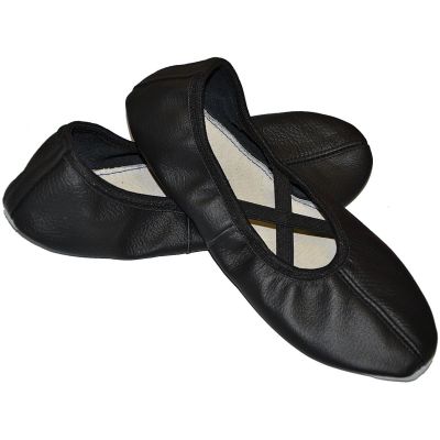 2. Schwarze Ballerinas mit elastischem Riemen, Größe 37