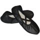 2. Schwarze Ballerinas mit elastischem Riemen, Größe 37