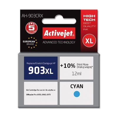 Activejet AH-903CRX Tinte (ersetzt HP 903XL T6M03AE; Premium; 12 ml; blau)