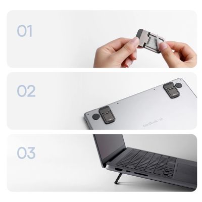 23. Baseus Universal Laptop Standfüße (2 Stk.) grau (LUZC000013)