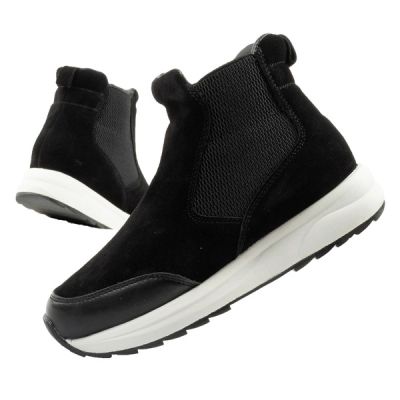 Scholl Beverly Bootie Damen Lederstiefeletten Schwarz